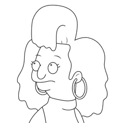 Barbara Bunkley Bob's Burgers Free Coloring Page for Kids