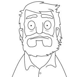 Barry B. Foldin Bob's Burgers Free Coloring Page for Kids