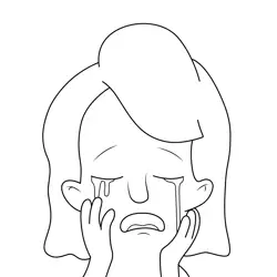 Becca (Bye Bye Boo Boo) Bob's Burgers Free Coloring Page for Kids