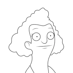 Beth Bob's Burgers Free Coloring Page for Kids