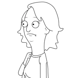 Candace Bob's Burgers Free Coloring Page for Kids