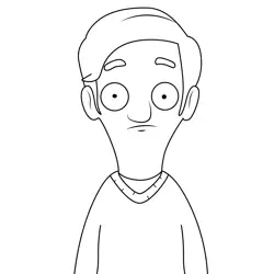Chad Bob's Burgers Free Coloring Page for Kids