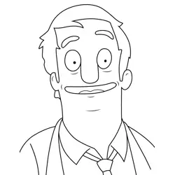 Chase Kaminsky Bob's Burgers Free Coloring Page for Kids