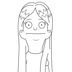 Chloe Barbash Bob's Burgers Free Coloring Page for Kids