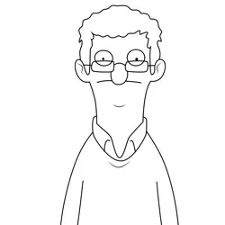 Chris Stokes Bob's Burgers Free Coloring Page for Kids