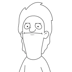 Clay Bob's Burgers Free Coloring Page for Kids