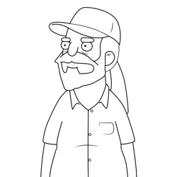 Clem Clements Bob's Burgers Free Coloring Page for Kids