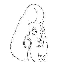 Colleen Caviello Bob's Burgers Free Coloring Page for Kids