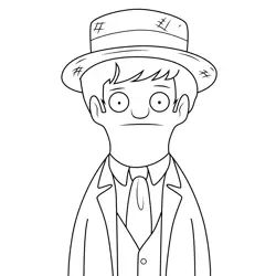 Colton Bob's Burgers Free Coloring Page for Kids