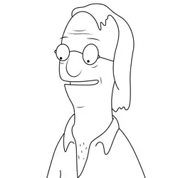 Cooper Bob's Burgers Free Coloring Page for Kids