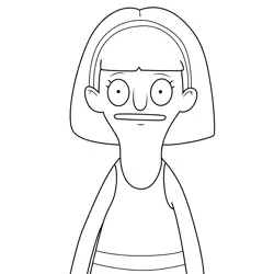 Dahlia Bob's Burgers Free Coloring Page for Kids