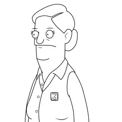 Donna Bob's Burgers Free Coloring Page for Kids