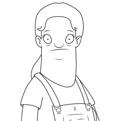 Dot Bob's Burgers Free Coloring Page for Kids