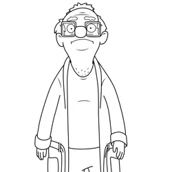 Eddie Wetty Bob's Burgers Free Coloring Page for Kids