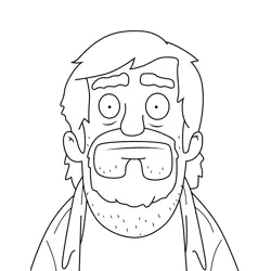 Ernie Bob's Burgers Free Coloring Page for Kids