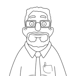 Gerald Garrison Bob's Burgers Free Coloring Page for Kids