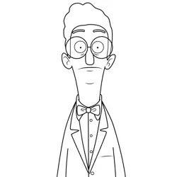 Grover Fischoeder Bob's Burgers Free Coloring Page for Kids