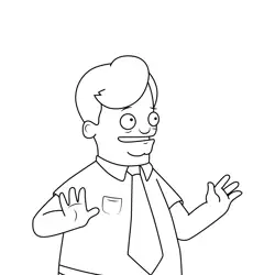 Hugo Habercore Bob's Burgers Free Coloring Page for Kids