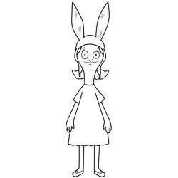 Louise Belcher Bob's Burgers Free Coloring Page for Kids