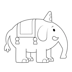 Tumbi the Elephant Bumba Free Coloring Page for Kids