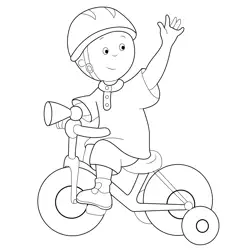 Caillou Playing Bicycle