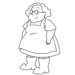 Muriel Bagge Courage the Cowardly Dog Free Coloring Page for Kids