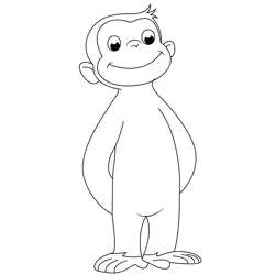 George Standing In A Pose Free Coloring Page for Kids