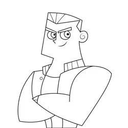 Dash Baxter Danny Phantom Free Coloring Page for Kids