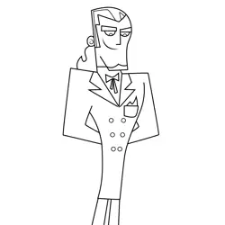 Vlad Masters Danny Phantom Free Coloring Page for Kids