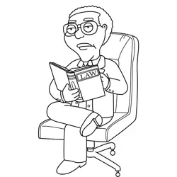 Brick Baker Family Guy Free Coloring Page for Kids