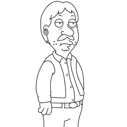 Bruce Family Guy Free Coloring Page for Kids