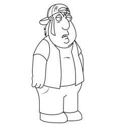 Carl Family Guy Free Coloring Page for Kids