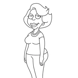 Donna Tubbs Brown Family Guy Free Coloring Page for Kids