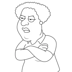 Loretta Brown Family Guy Free Coloring Page for Kids