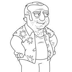 Lou Spinazola Family Guy Free Coloring Page for Kids
