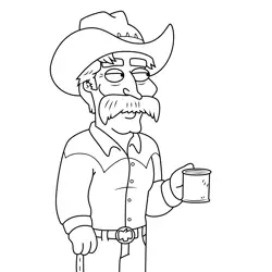 Mayor Wild West Family Guy Free Coloring Page for Kids