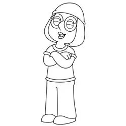 Meg Griffin Family Guy Free Coloring Page for Kids