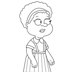 Ruth Rutherford Family Guy Free Coloring Page for Kids