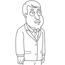 Tom Tucker Family Guy Free Coloring Page for Kids