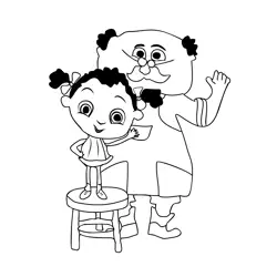 Franny's Feet 2 Free Coloring Page for Kids