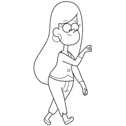 Hank's wife Gravity Falls Free Coloring Page for Kids