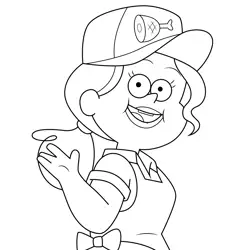 Melody Gravity Falls Free Coloring Page for Kids