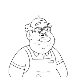 Prison Counselor Gravity Falls Free Coloring Page for Kids