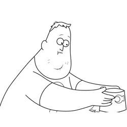 Soos Without Cap Gravity Falls Free Coloring Page for Kids