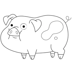 Waddles Gravity Falls Free Coloring Page for Kids