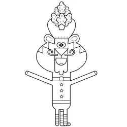 King Tiger Hey Duggee Free Coloring Page for Kids