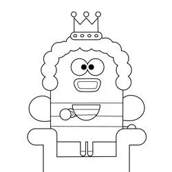 Queen Bee Hey Duggee Free Coloring Page for Kids