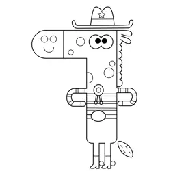 Rodeo Horse Hey Duggee Free Coloring Page for Kids