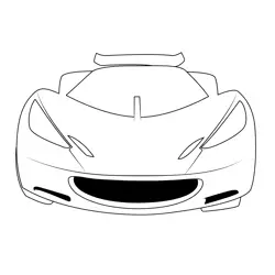 Front Lotus Hot Wheels Free Coloring Page for Kids