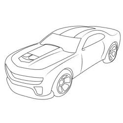 Hot Wheels Camaro Free Coloring Page for Kids